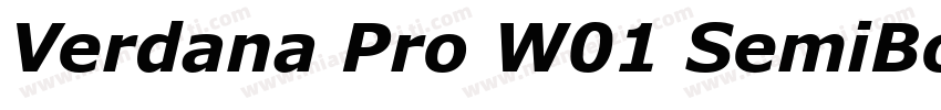 Verdana Pro W01 SemiBold Italic字体转换